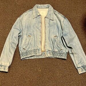 Mango Jean bomber jacket